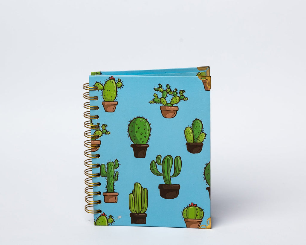 Cactus Spiral Notebook - Hardcover, A5, Lined