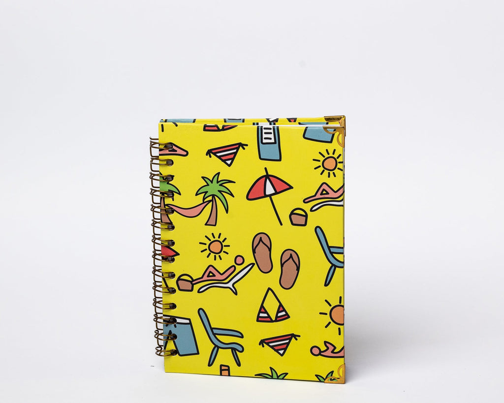 Beach Spiral Notebook - Hardcover, A5, Lined