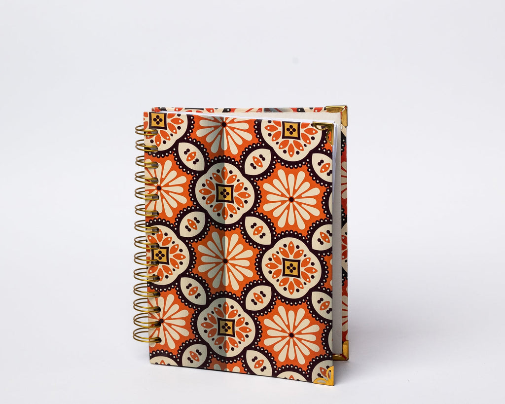Oriental Spiral Notebook - Hardcover, A5, Lined