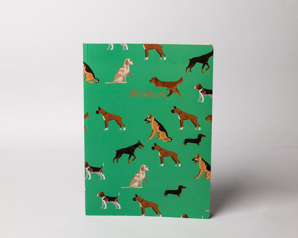 Dogs Notebook - Softcover, A4, Lined