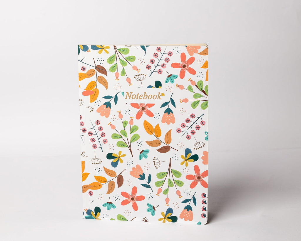Floral Notebook - Softcover, A4, Lined