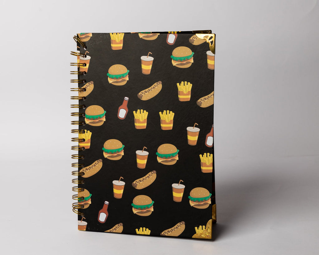 Fast Food Spiral Notebook - Hardcover, A4, Lined