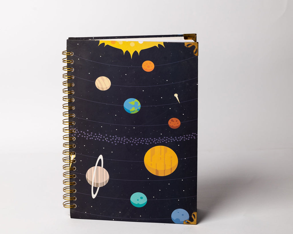 Space Spiral Notebook - Hardcover, A4, Lined