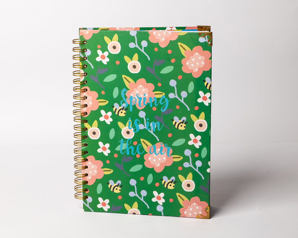 Spring Spiral Notebook - Hardcover, A4, Lined